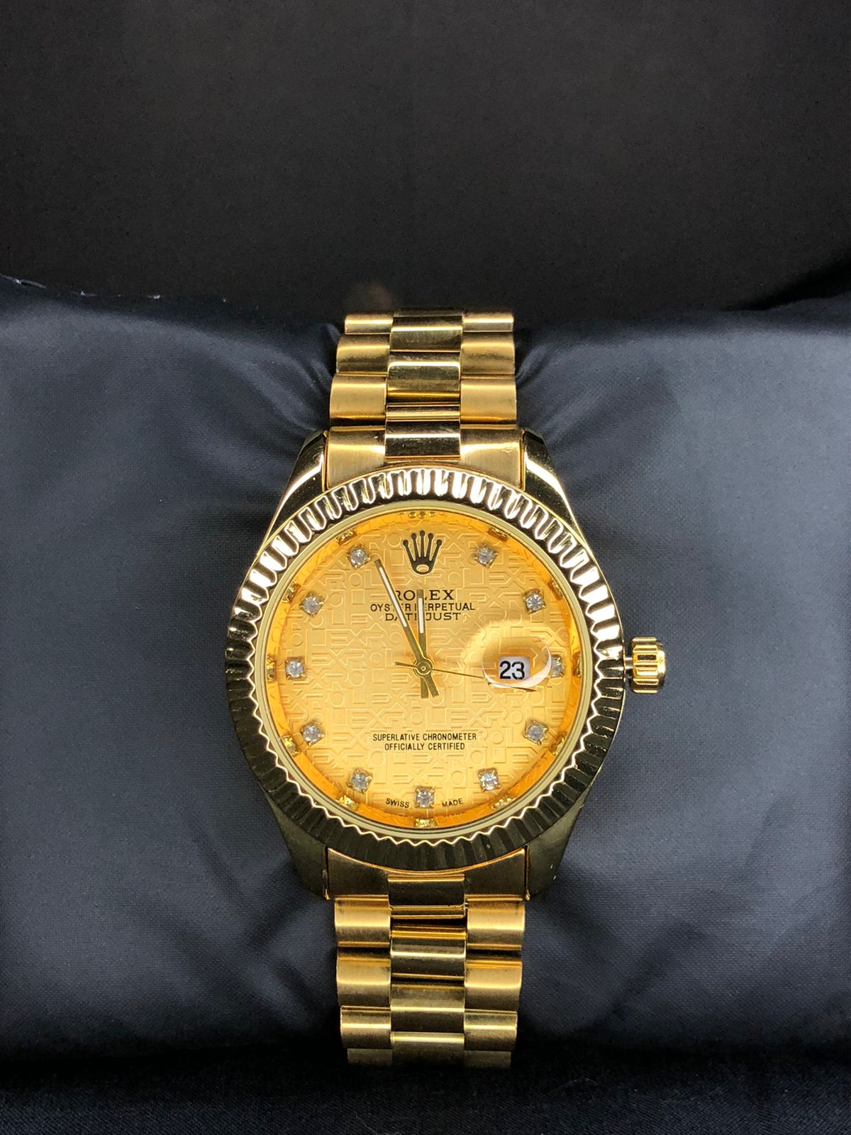 Gold Pattern Dial Watch