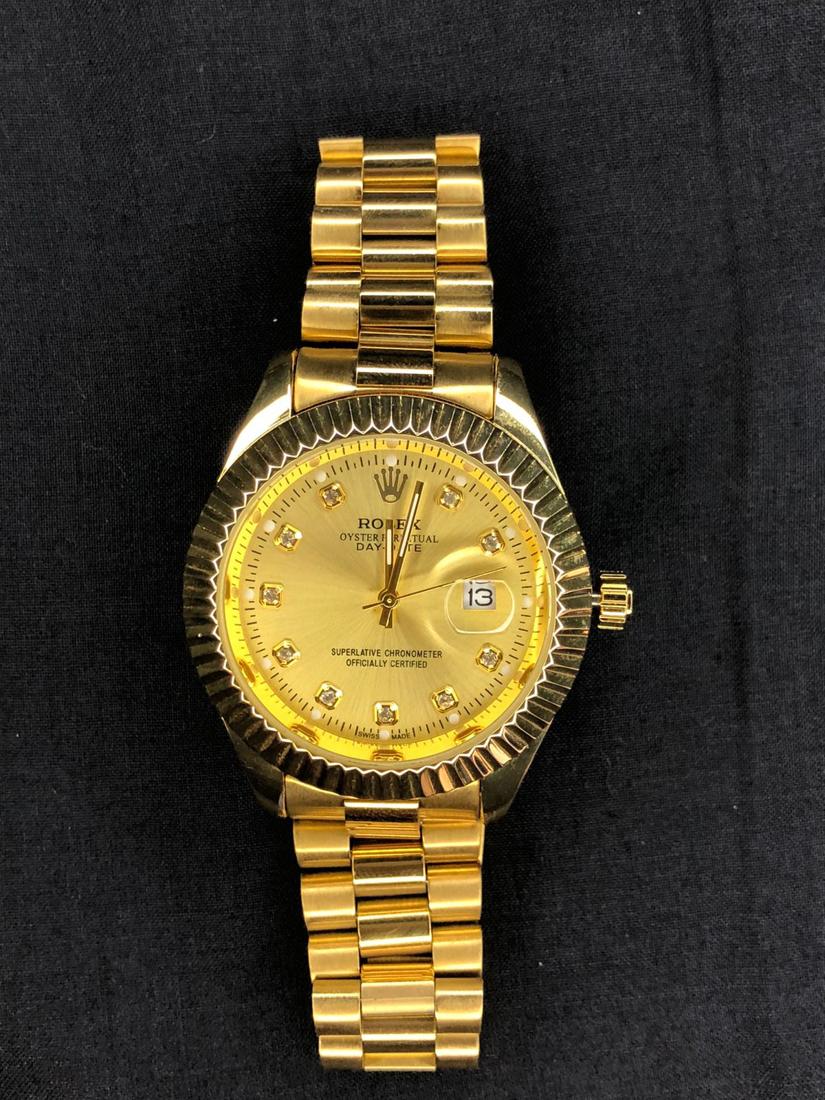 Gold Sleek Dial Watch