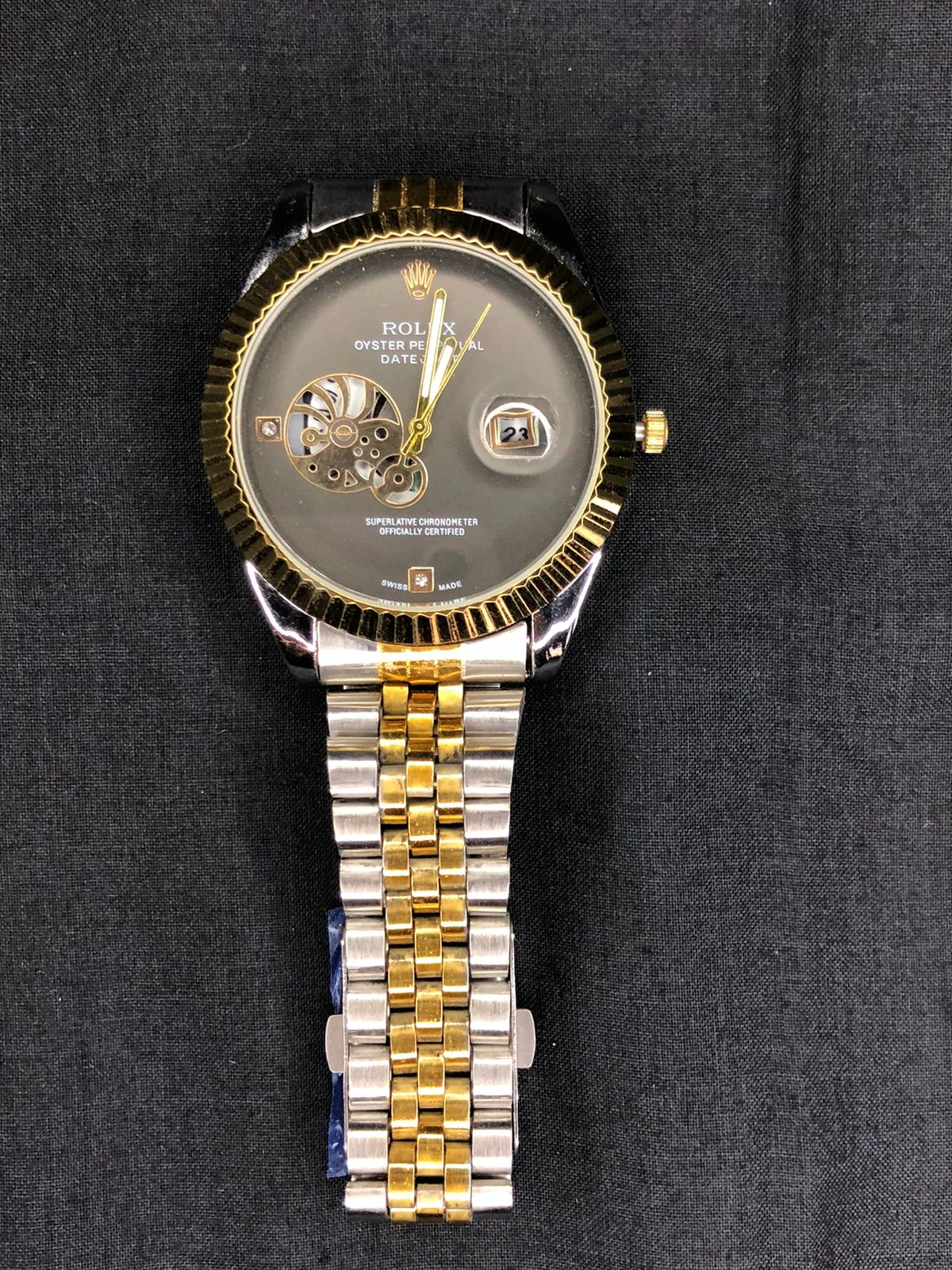 Rolex Skeleton Dial Two-Tone