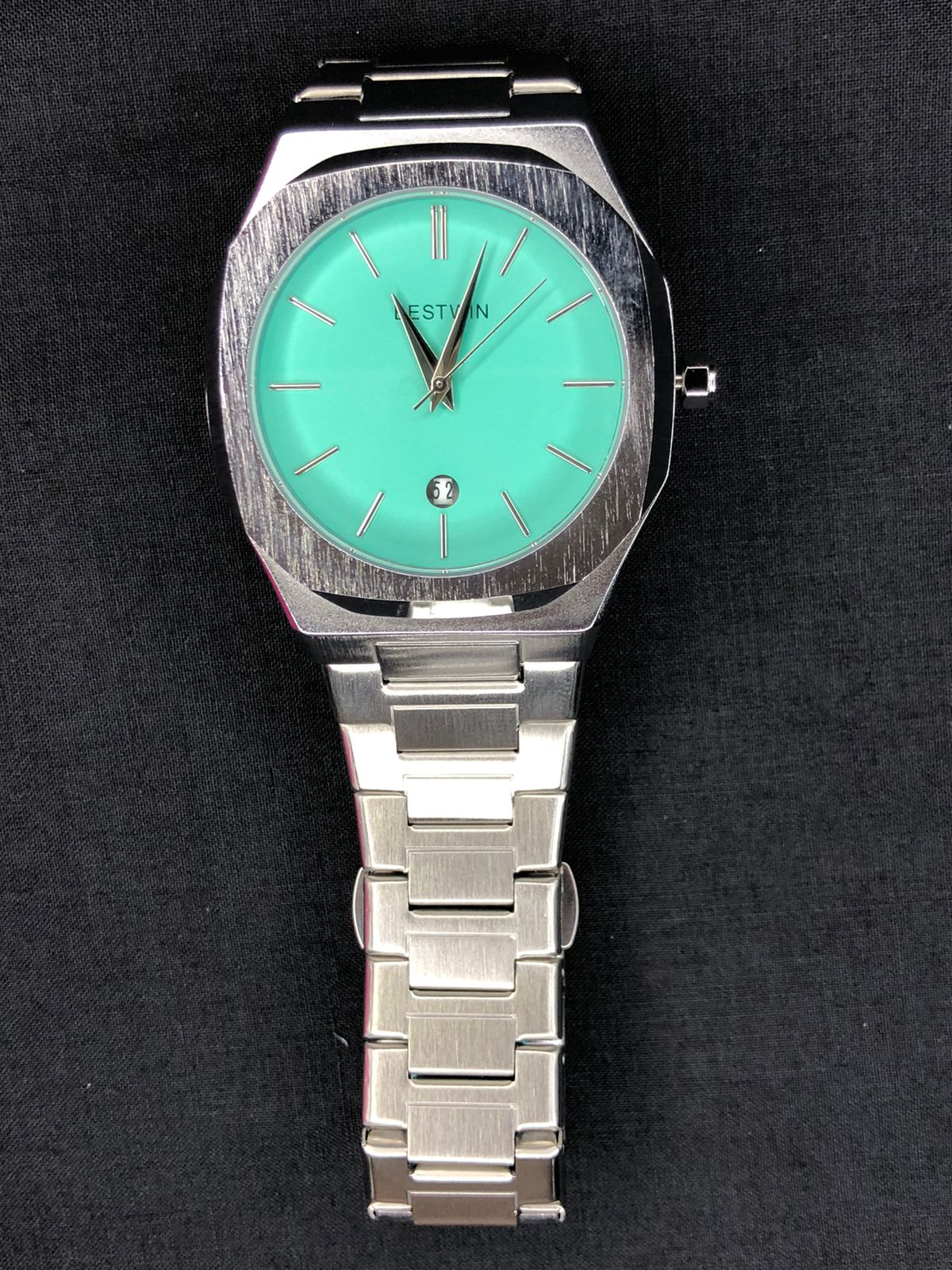 Elegant Aqua Dial Watch