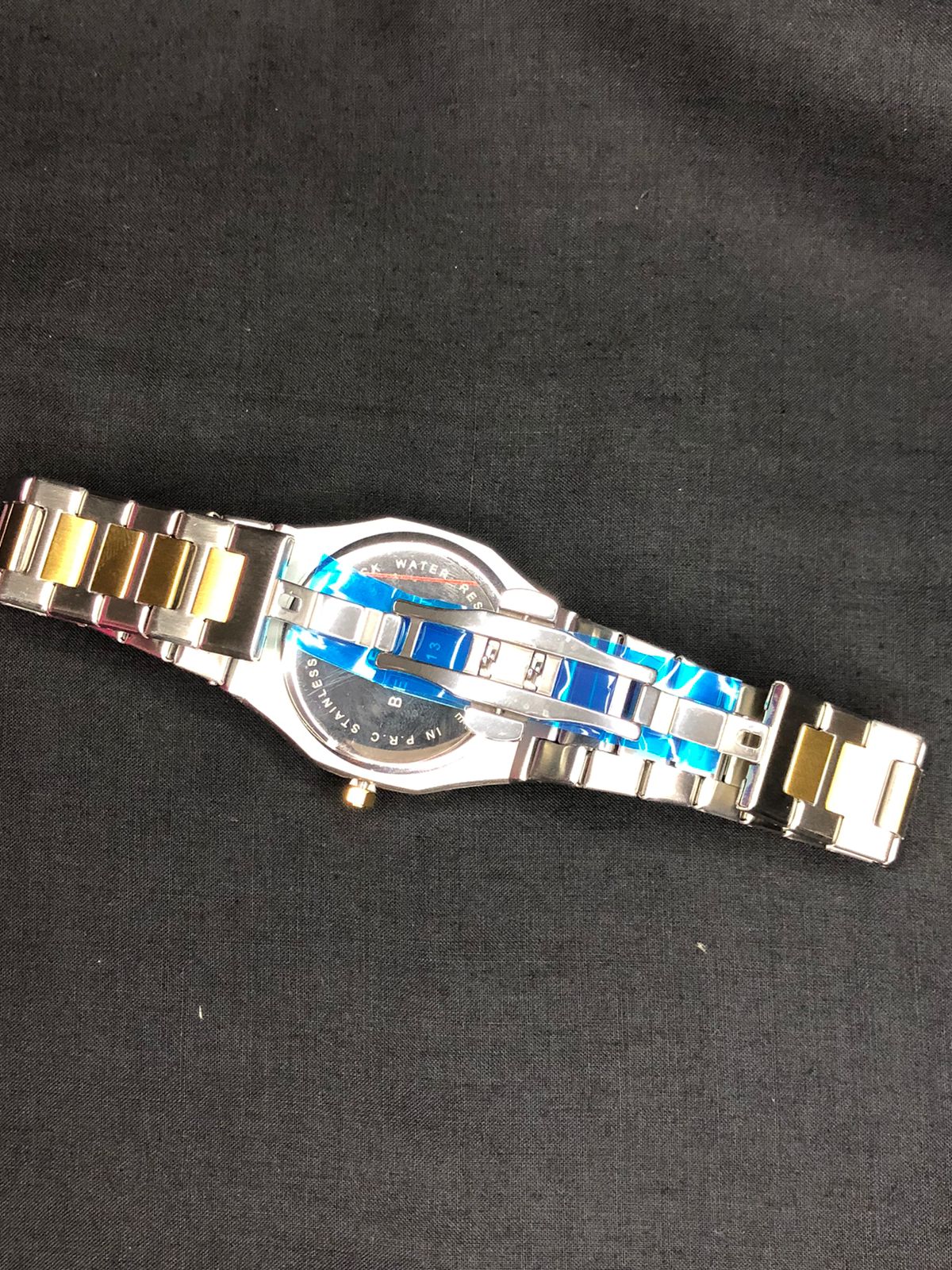 Two-Tone Black Dial Watch