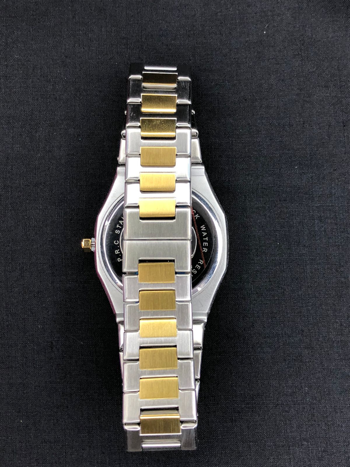 Two-Tone Black Dial Watch