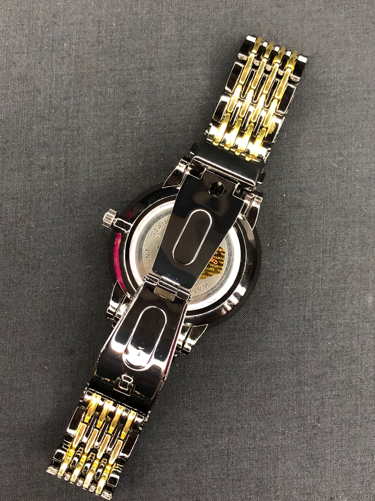 Two-Tone Crystal Time Watch
