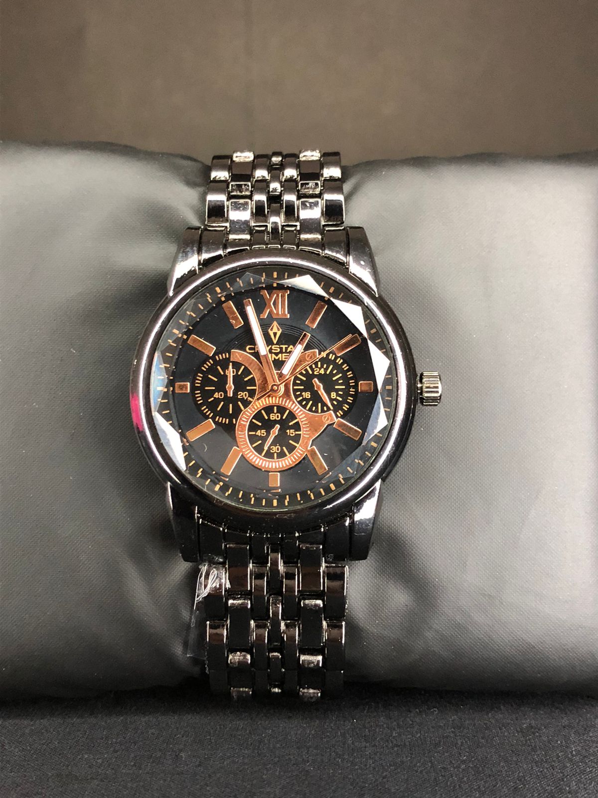 Rose Gold Accent Black Watch