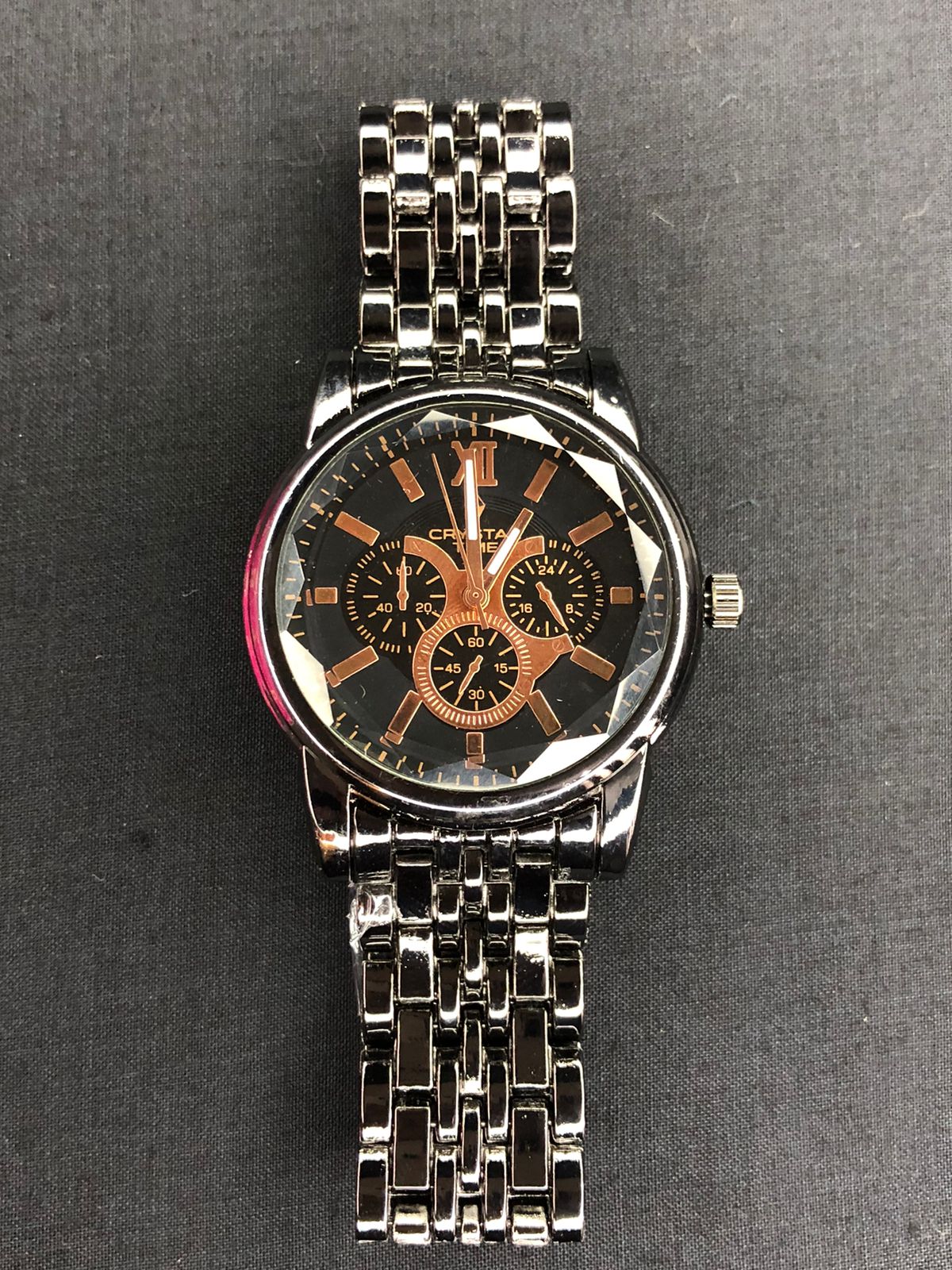 Rose Gold Accent Black Watch