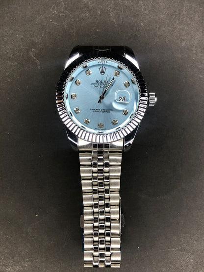 Luxury Ice Blue Dial Watch