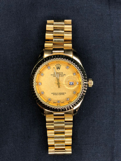 Gold Pattern Dial Watch