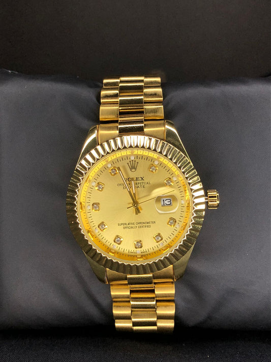 Gold Sleek Dial Watch