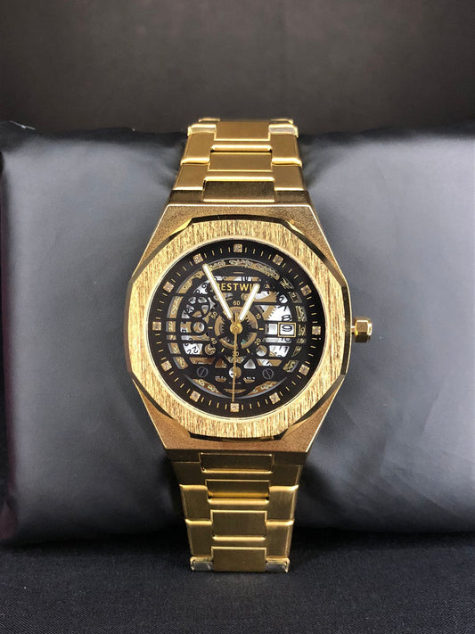 Golden Skeleton Luxury Watch