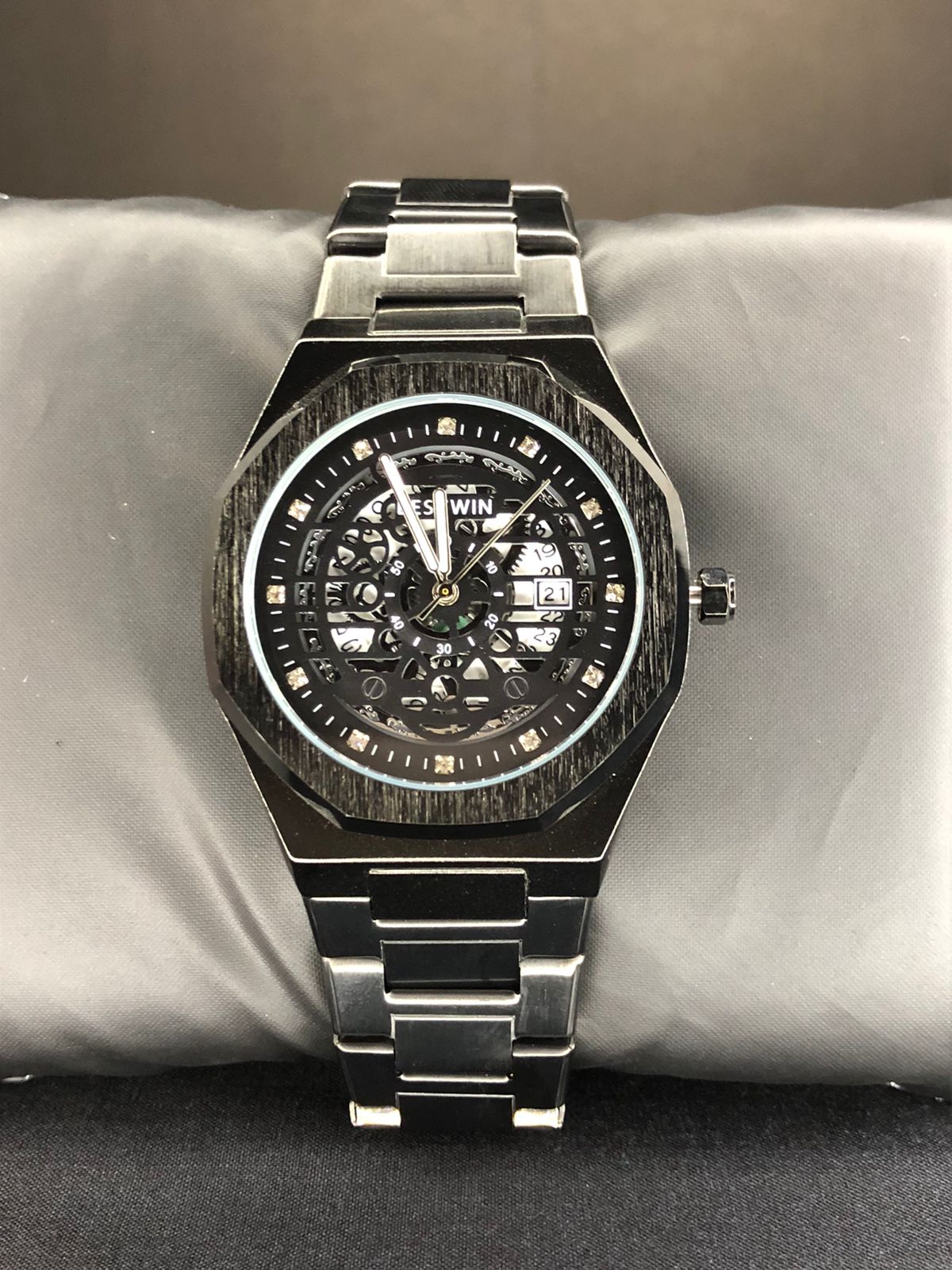 Black Skeleton Luxury Watch