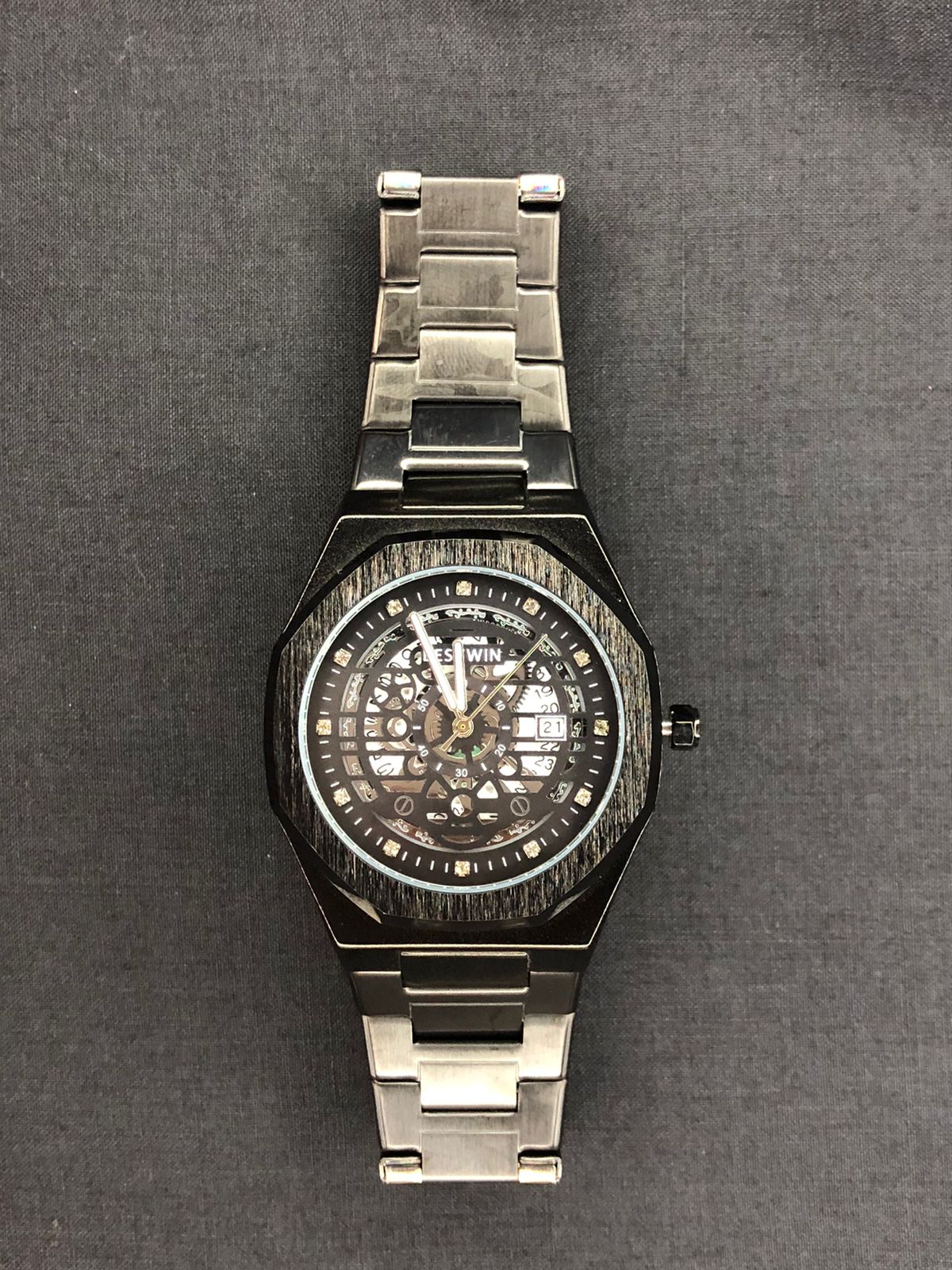 Black Skeleton Luxury Watch
