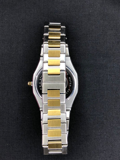 Two-Tone Black Dial Watch