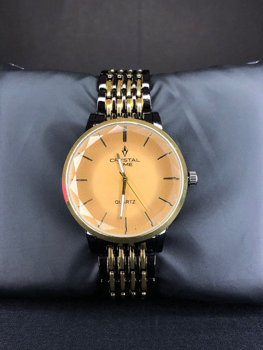 Two-Tone Crystal Time Watch