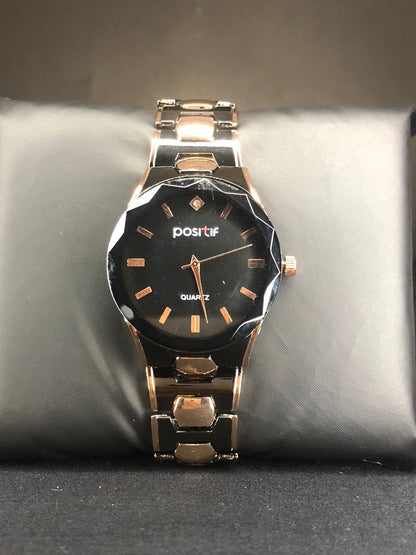 Minimal Black & Gold Watch